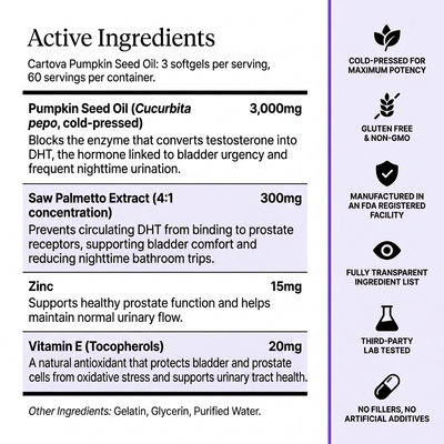 Cartova Bladder Support Pumpkin Seed Oil