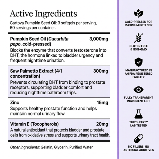 Cartova Bladder Support Pumpkin Seed Oil